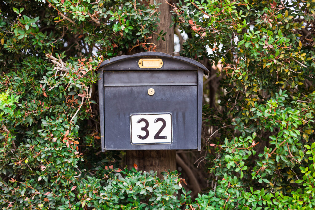 Grey mail box
